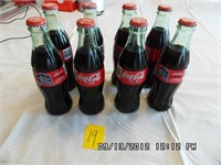 Set of 8 Glass Coca- Cola Classic Bottles