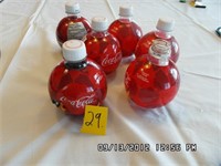 6 Stubby Coca-Cola plast. bottles