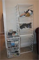 Metal Wire Storage Containers, Large lot of DVD's,