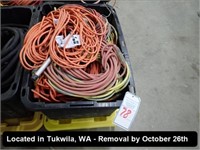 LOT, ASSORTED EXTENSION CORDS IN THIS BIN