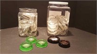 ASSORTMENT OF GLASS CHAIR COASTERS