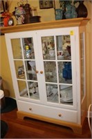 Painted 2 door, 1 drawer lighted Cabinet 60" x 48"