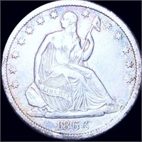 1866-S Seated Half Dollar CLOSELY UNCIRCULATED