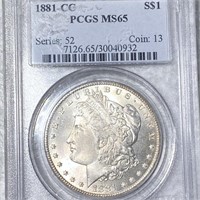 1881-CC Morgan Silver Dollar PCGS - MS65