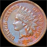 1886 Indian Head Penny ABOUT UNCIRCULATED