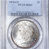 1878-CC Morgan Silver Dollar PCGS - MS63