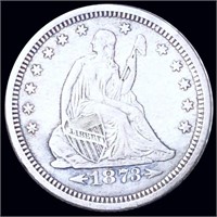 1873-S Seated Liberty Quarter ABOUT UNCIRCULATED