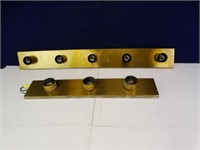 (2) Gold Toned Bathroom / Vanity Light Fixtures