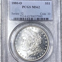 1880-O Morgan Silver Dollar PCGS - MS62