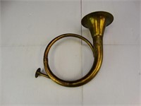 Vintage Brass Bugle Instrument Wall Decor