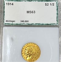 1914 $2.50 Gold Quarter Eagle PCI - MS63