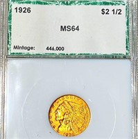 1926 $2.50 Gold Quarter Eagle PCI - MS64