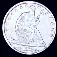 1873-CC Seated Half Dollar CLOSELY UNCIRCULATED