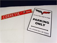 Metal Corvette Wall Signs