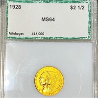 1928 $2.50 Gold Quarter Eagle PCI - MS64