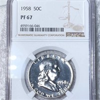 1958 Franklin Half Dollar NGC - PF67