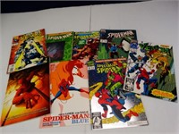 (8) Vintage Marvel Spiderman Comic Books & More