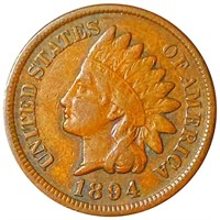 1894 Indian Head Penny LIGHTLY CIRCULATED