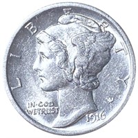 1916 Mercury Dime CLOSELY UNCIRCULATED