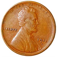 1911-D Lincoln Wheat Penny NICELY CIRCULATED
