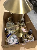 Lot: 6 assorted electric table lamps