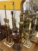 Lot: 5 assorted electric table lamps