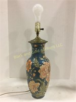Painted floral lamp