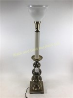 Tall brass lamp