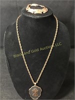 Copper Native American necklace set