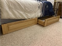 Two Wood Under Bed Storage U