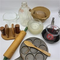 Lot of Kitchenware w/ Rolling Pin