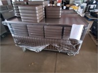 Shammi Three Sided Closed Delivery Stainless Cart