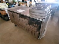 Shammi Three Sided Closed Delivery Stainless  Cart