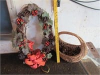 Wreath/ Basket w/ California Pine Cones