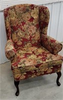 Floral wing back chair
 -