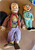 Emmett Kelly Willie the Clown & Bozo Doll