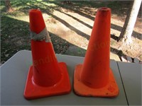 Pair of 18" orange safety cones