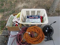 lot of misc items w/extension cords & bolts