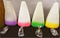 Four Candy Corn Blow Molds