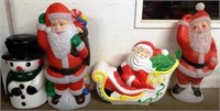 Santa And Snowman Blow Molds