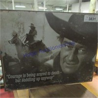 John Wayne tin sign, 11.5 x 16
