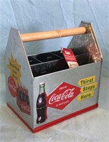 Coca Cola Galvanized Metal Bottle Caddy