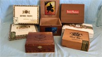 7 Vintage Cigar Boxes - Most Wooden