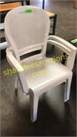 Plastic stackable chairs