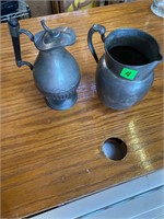 vintage Pewter Pitchers