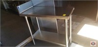 Work table stainless with bottom shelf and
