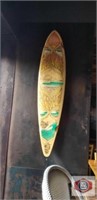 Surfboard decorative + Photo/print large wave