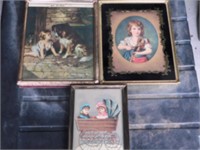 3 VICTORIAN PICTURES 8\" X 10\"