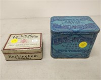 Edgewood & Buckingham Tobacco Tins