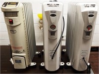Three Electric Radiant Heaters
